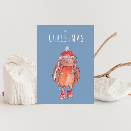 It's Christmas Robin Greeting Card